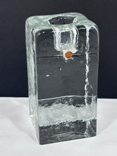 BLENKO Glass Ice Cube Candle Stick Holder 4 w...