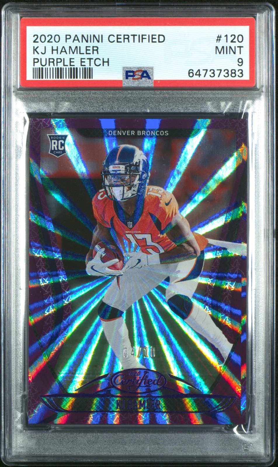 KJ Hamler Panini Certified #120 Purple Etch