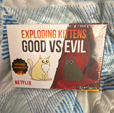 Exploding Kittens Good vs Evil Netflix Party Card Game 2-5 Players 2023