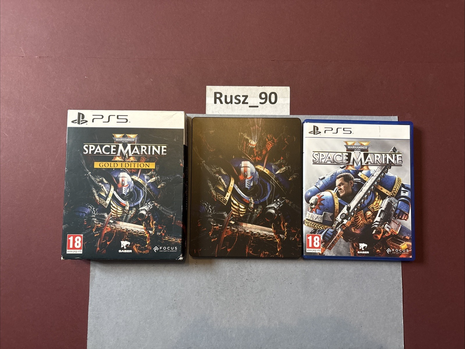 Warhammer 40,000: Space Marine 2 PS5 Steelbook Gold Edition (NO DLC) VG COND CIB