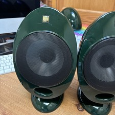 2 KEF Egg KHT Surround Sound Speakers In Classic British Racing Green