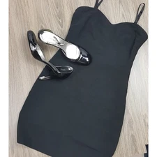 Walter By Walter Baker Black cocktail LBD with adjustable/detachable straps sz S