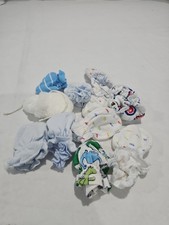 Newborn Cotton Knit Scratch Mittens 11 Pairs, Multicolor Mixed Patterns For Boys