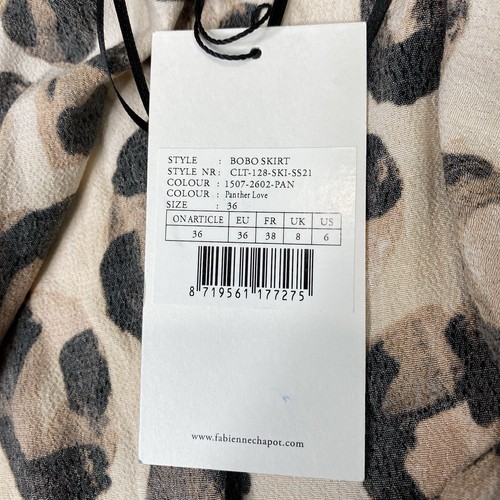 Fabienne Chapot Leopard Print Wrap Maxi Skirt Tie Belt Waist size 36 US 6 - Picture 15 of 16