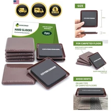 Furniture Sliders for Carpet 8 Pcs Square Heavy Duty Moving Protectors