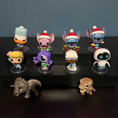 Funko Pocket POP! Lot of 10 Mini Figures | Pixar Holiday Stitch Jurassic Park