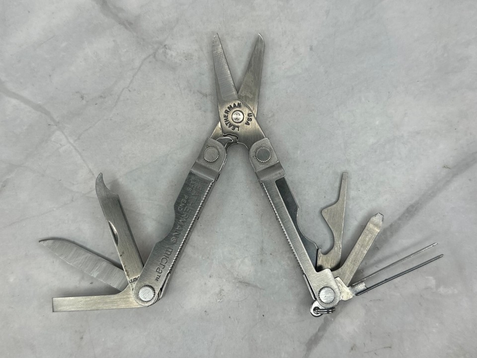 A 1999 Leatherman Micra branded for MicronPC.com — a genuine Y2K-era corporate promo artifact that doubles as a fully functional EDC tool.