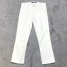 J BRAND Jeans Womens Mid Rise Straight Leg Stretch Denim Pants 29x26 White