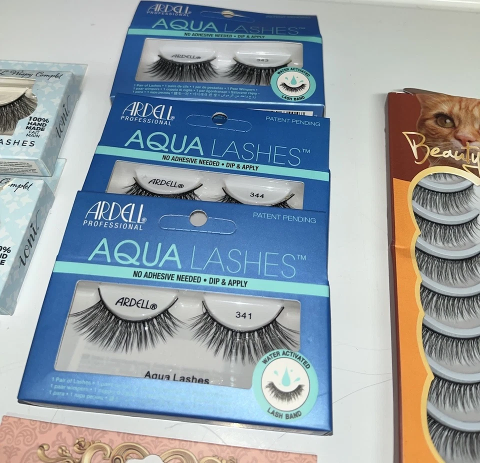 HUGE LOT Ioni Faux Mink 3D Eyelashes + ARDELL Aqua 30 Pkgs 40 Pairs Assorted NEW - Image 4 of 4