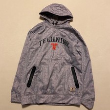 TECHNINE Felpa con Cappuccio Pullover L Grigio Impermeabile Snowboard Moda