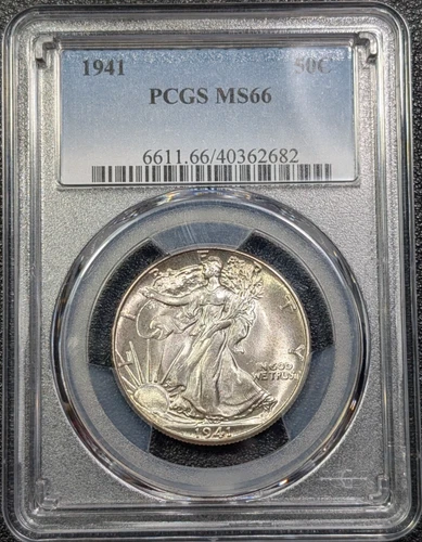 1941 Walking Liberty Silver Half Dollar 50C PCGS MS66 - Ships Free!
