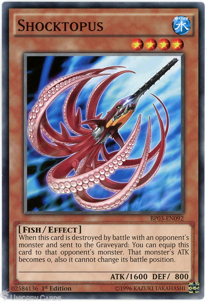 BP03-EN092 Shocktopus : Shatterfoil Rare 1st Edition Mint YuGiOh Card