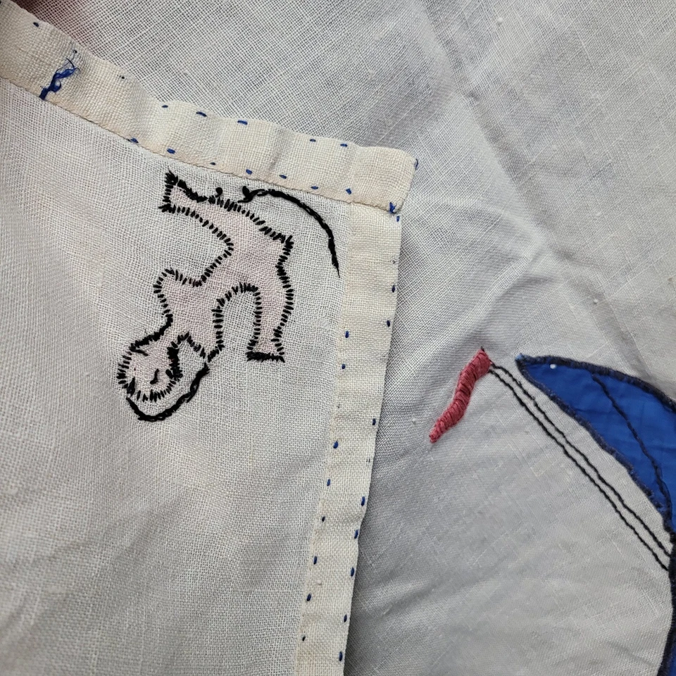 Apliques de velero náutico hechos a mano mesa corredor decoración costera azul rojo Foto 3 de 4