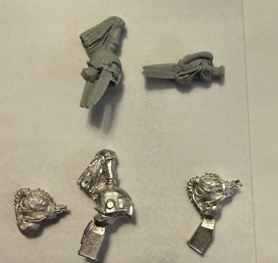 Warhammer 40k Chaos Space Marines Emperors Children Noise Marine 5x Heads Oop