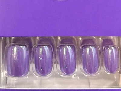 Red Aspen Short Squoval Acrylic Summer Purple Glazed Violet Skies, Viv  