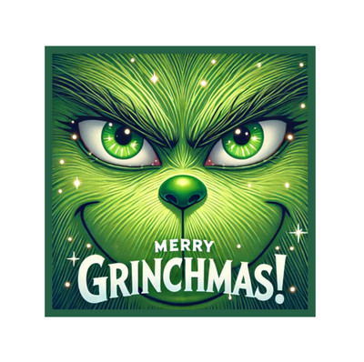 Christmas - Merry Grinchmas - 4''x4'' Vinyl Decal Sticker Gift Decor Car Laptop 25