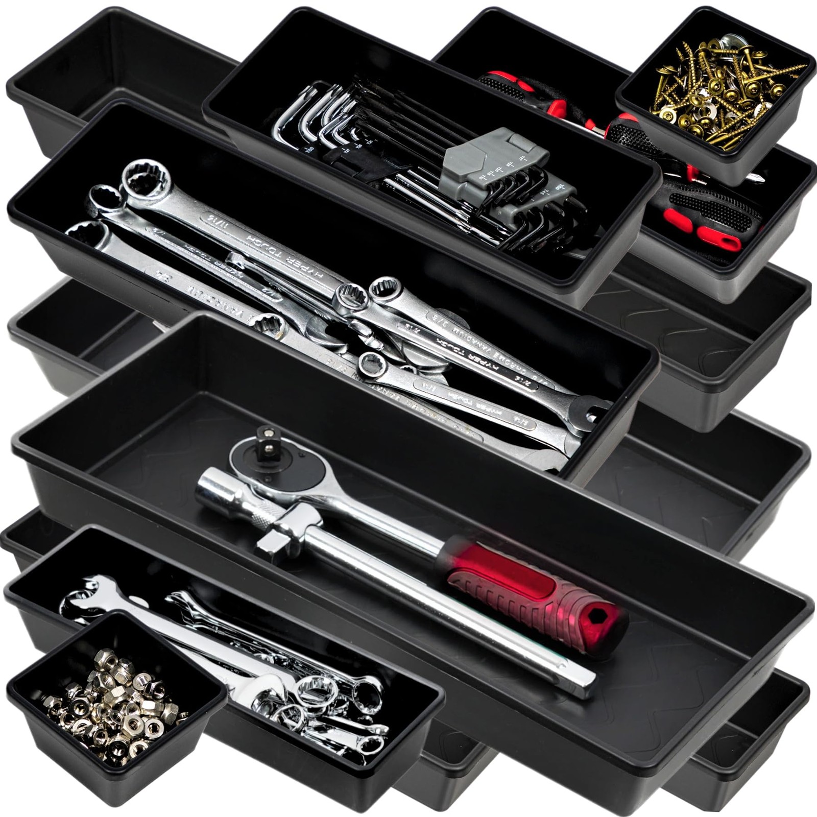 Extra Large Tool Box Organizer Tray Divider Set for Tool Storage