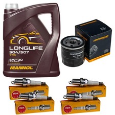 Produktbild - Inspektionspaket 5L MANNOL 5W-30 für VW Polo 1.2 TSI 16V 1.4 Golf VII Skoda