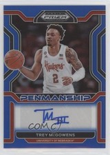 2022-23 Prizm Draft Picks College Penmanship Blue 96/149 Trey McGowens Auto y8h