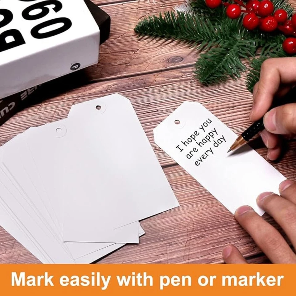 500 pcs Custom Printed Clothing Hang Tags Jewelry Pricing Tags 1-1/2" Diameter - Image 4 of 4