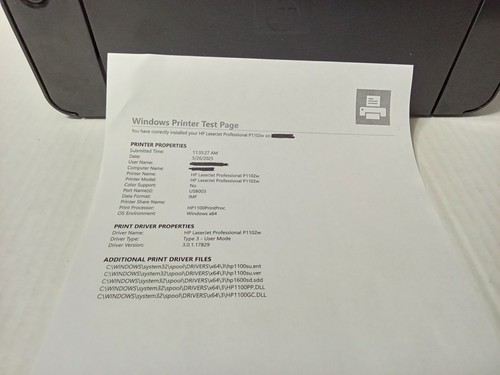 HP Laserjet P1102W Professional Monochrome Laser Printer Tested Working - Picture 2 of 11