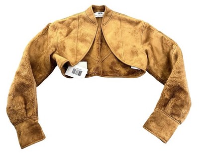 LVIR LA Project Mustang Faux Suede Cropped Jacket Size X-Small XS NWOT