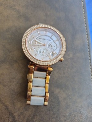 Michael Kors MK-5896 Parker Rose Gold-Tone and Acetate Chronograph Watch