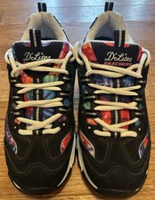 Skechers D' Lites Wide Fit Memory Foam Reflective Sneakers Women's Sz 8W