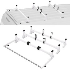 VEVOR Trailer Ladder Rack, 54" 3 Crossbars Ladder Roof Rack, Heavy-duty Steel Va