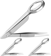 1Pc Splinter Tweezers 4" Forceps W/ Magnifying Glass for Ingrown Hair Removal Ti