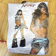 Fever Cave Babe Caveman Fancy Dress Costume Set Top Shorts Tail Size S