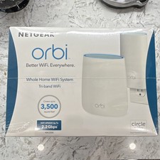 NETGEAR Orbi RBK20W Tri-Band WiFi System Router  Satellite, 2.2Gbps, White