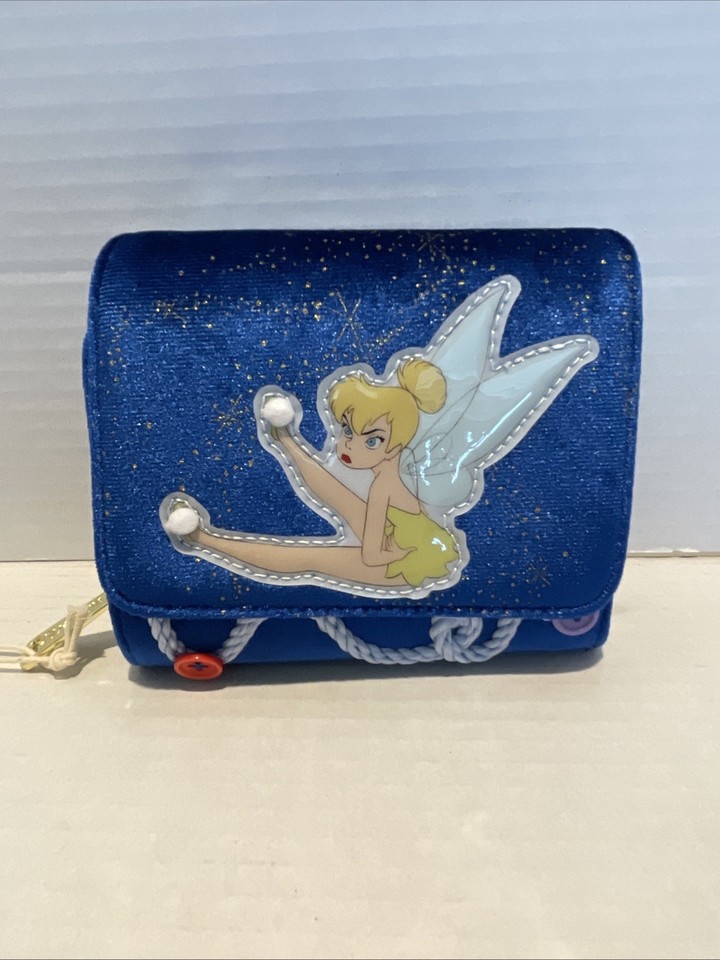 Loungefly Disney Peter Pan Tinker Bell Buttons Velvet Light Up Backpack ...