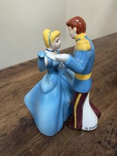 Disney's Cinderella & Prince Charming Ceramic Salt and Pepper Shakers Set