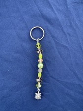 Handmade Beaded Keychain and Purse Charm with Zipper Pull