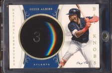 2018 NATIONAL TREASURES OZZIE ALBIES ROOKIE BAT KNOB RELIC 1/1!