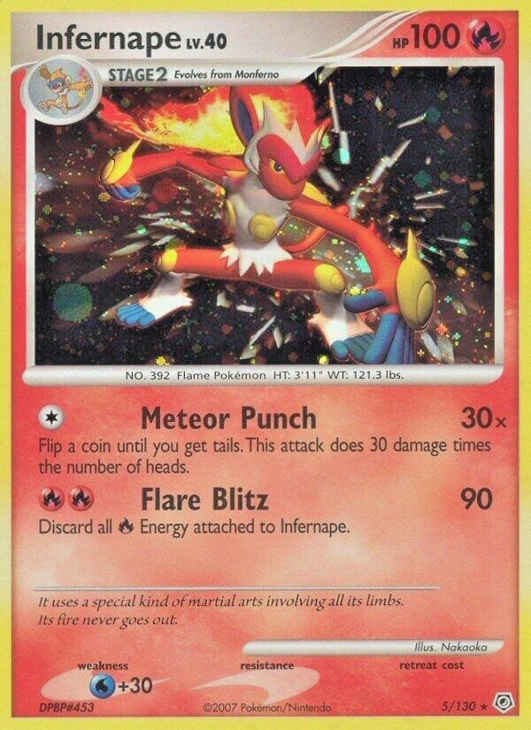 Pokémon TCG - Infernape - 5/130 - Holo - Rare - Diamond & Pearl [Lightly Played]