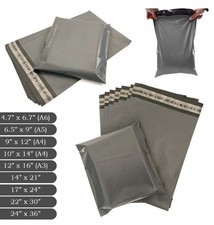Mailing Bags Grey Strong  Poly Postal Postage Parcel Bag Pack --100pieces