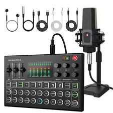 M9 Podcast Equipment Bundle, All-in-One Starter Kit with Condenser Microphone...