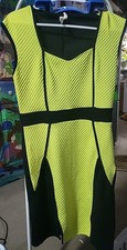 Women's O' Linda Black And Green Sleeveless Dress Size LG