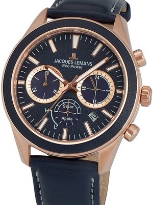 Jacques Lemans 1-2115E Eco Power Apple Herrenuhr 44mm 10ATM
