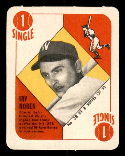 Irv Noren #38 1951 Topps Blue Back card