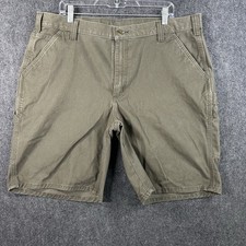 Carhartt Carpenter Shorts Men's 40 Brown Canvas Utility Work Relaxed Fit