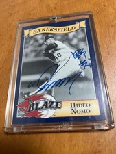 Hideo Nomo Autographed Baseball Card with Certificate Memorbilia Collectible