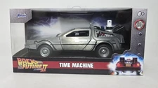 JADA Back To The Future II Time Machine Gray DeLorean Die Cast Car Model New