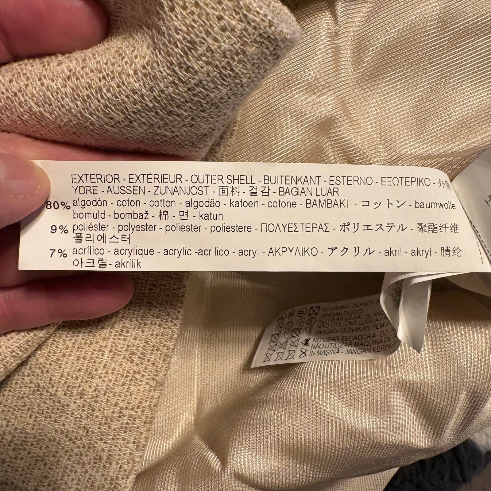 Zara Basic Collection Beige Front Zip Flecked Fro… - image 6