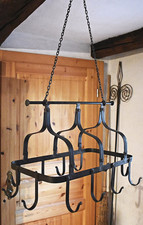 ❀ Küchenkrone Kräuterkrone GROß Eckig 57x37cm Nostalgie Antik Eisen Speckkrone