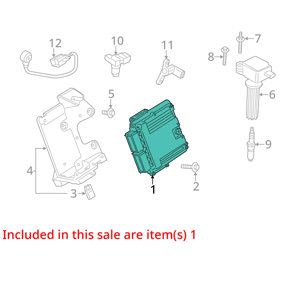 Engine ECM Electronic Control Module 2.3L Fits 15-19 MKC 5244099 - Image 3 of 4