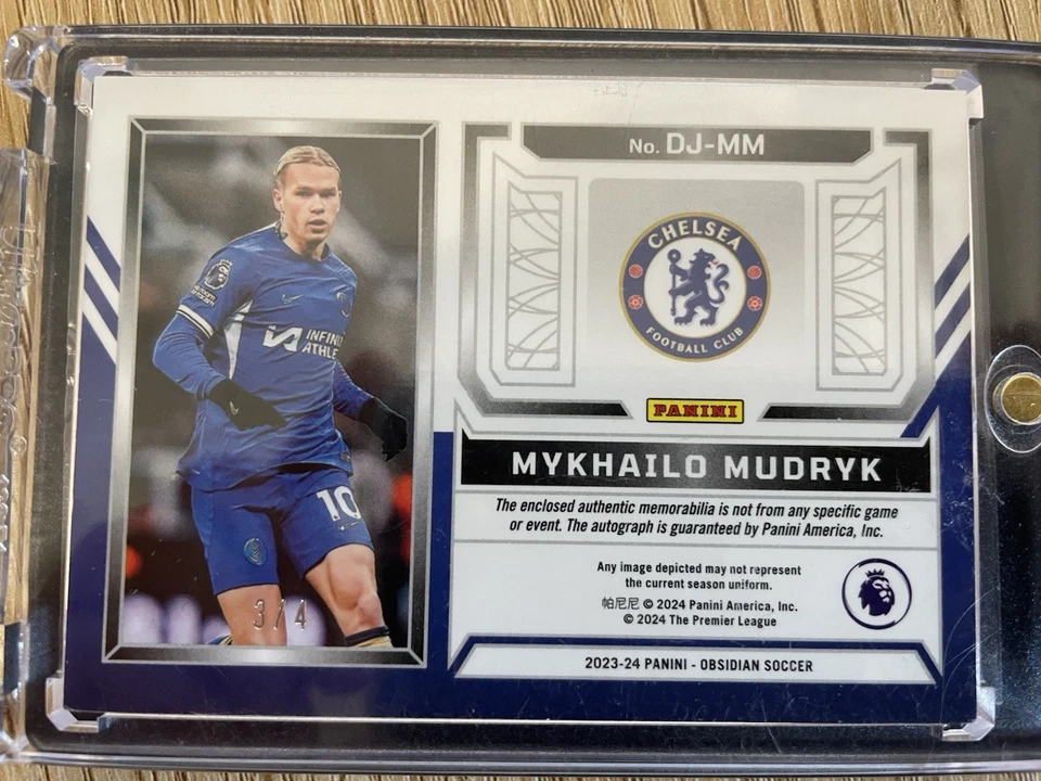 Mykhailo Mudryk Chelsea FC 2023-24 Obsidian Red Auto /4 - Image 2 of 2