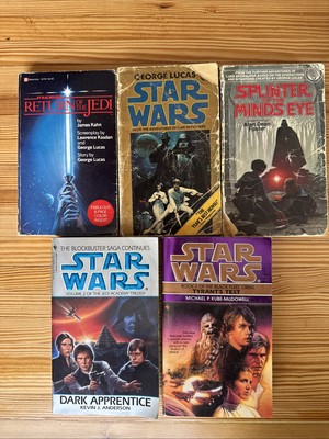 Star Wars 70s/80s Paperback Book Lot Of 5 Various Series and Authors Han Solo